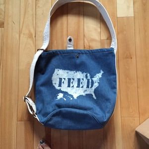 Large denim bucket bag, NWT